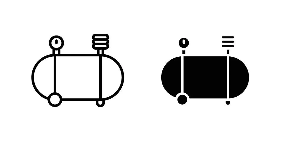 Compressor icon modern style vectors set Stock Illustration