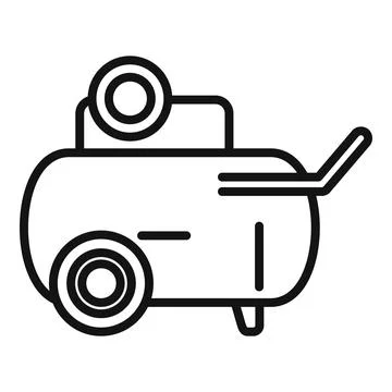 Compressor icon outline vector. Air machine Ilustração Stock