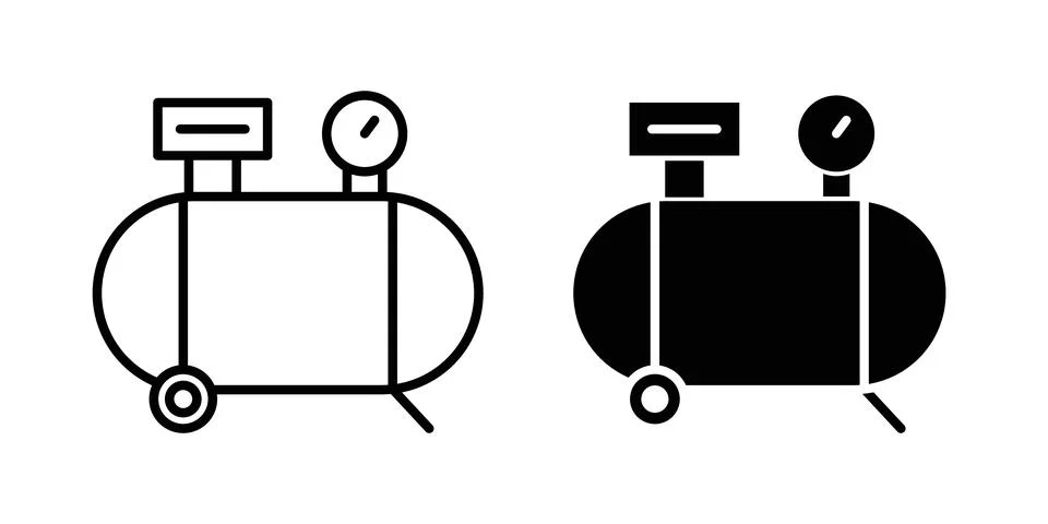 Compressor icon vector editable eps10 Stock Illustration