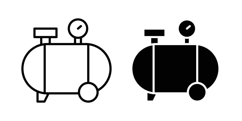 Compressor icon vector, illustration icon set Stock Illustration
