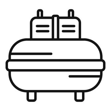Compressor motor icon outline vector. Air machine Ilustração Stock