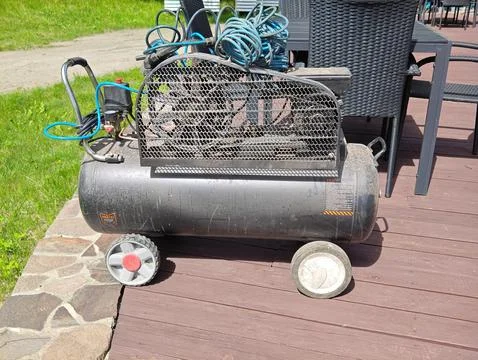 Compressor for repair work Stock Photos