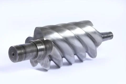 Compressor screw isolated on white background. 스톡 사진