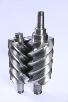 Compressor screw isolated on white background. Stock Photos