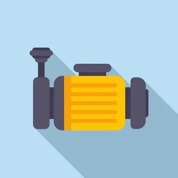 Compressor tool icon flat vector. Air machine Ilustração Stock