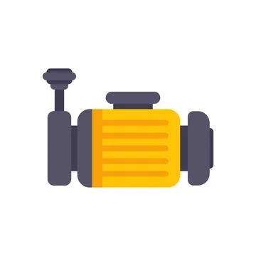 Compressor tool icon flat vector. Air machine Ilustração Stock