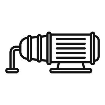 Compressor unit icon outline vector. Air machine Ilustração Stock