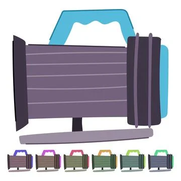 Compressor vacuum pump vector cartoon graphic Illustrazione stock