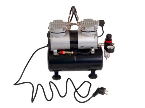 Compressor on white background Stock Photos