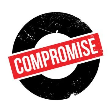 Compromise rubber stamp Stock Illustration