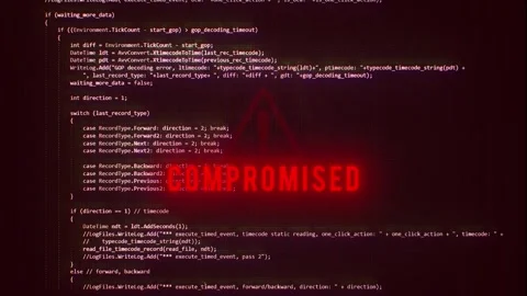 Compromised Message Animation System Failure Notification Stock Footage 341453551