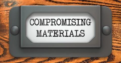 Compromising Materials on Label Holder. Stock Illustration