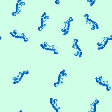 Compsognathus dinosaur animal isometric icon seamless pattern Stock Illustration