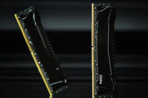 Compuer RAM memory card Stock Photos