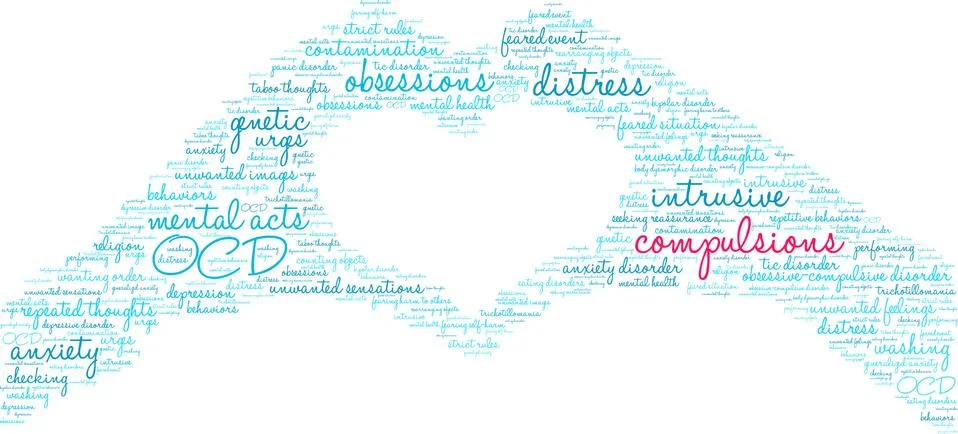 Compulsions Word Cloud 스톡 일러스트