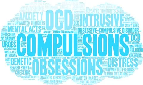 Compulsions Word Cloud イラスト素材