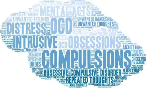 Compulsions Word Cloud Stock Illustration
