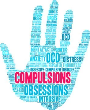 Compulsions Word Cloud Stock Illustration