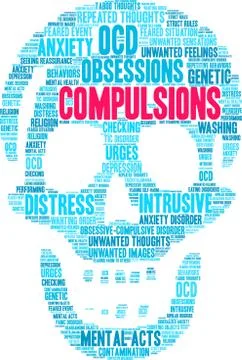 Compulsions Word Cloud Stock Illustration