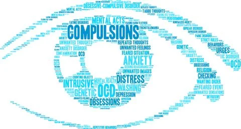 Compulsions Word Cloud 스톡 일러스트
