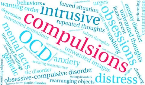 Compulsions Word Cloud Stockillustratie