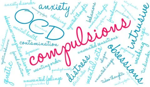 Compulsions Word Cloud Stock Illustration