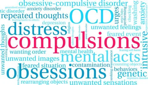 Compulsions Word Cloud イラスト素材