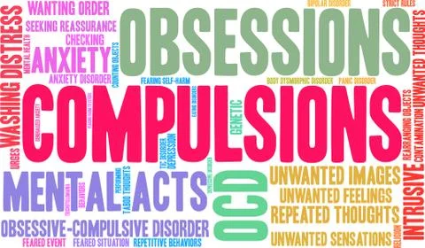 Compulsions Word Cloud Stockillustratie