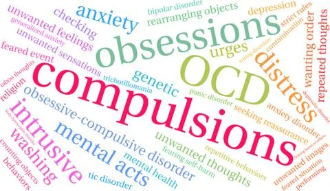 Compulsions Word Cloud 스톡 일러스트