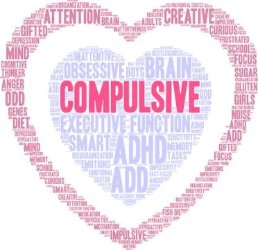 Compulsive Word Cloud Illustrazione stock