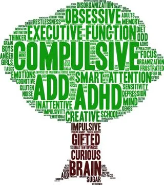 Compulsive Word Cloud 스톡 일러스트
