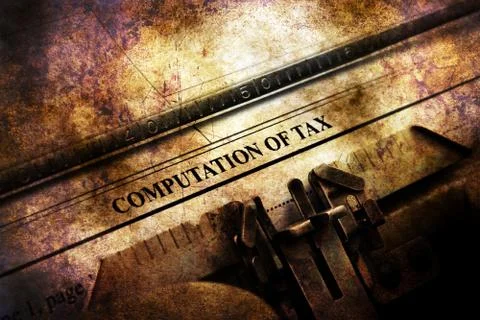 Computation of tax grunge concept Stock Illustration