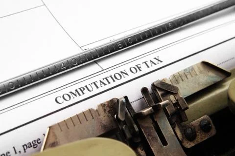Computation of tax Stock Photos