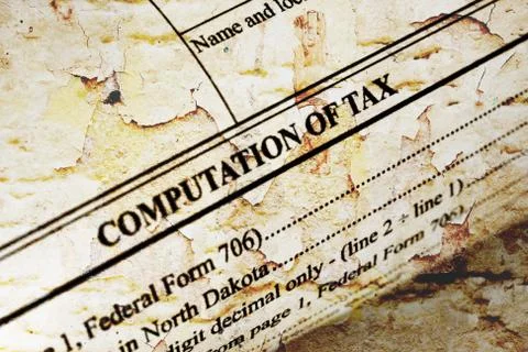 Computation of tax Stock Photos