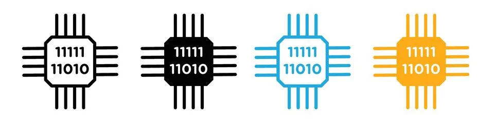 Computation using artificial intelligence with the help of computer process.. Stock Illustration
