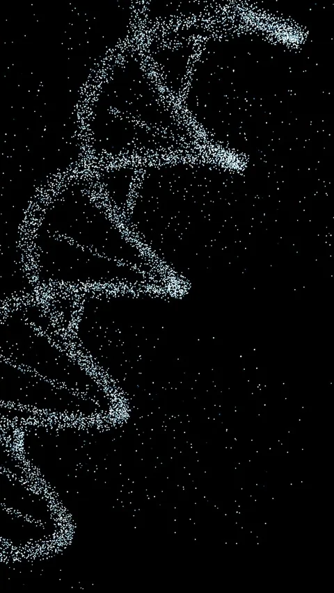 Computational DNA Helix : Profile Sway 4K Alpha Stock Footage 333699974