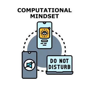 Computational mindset promoting digital focus and productivity Stock Illustration