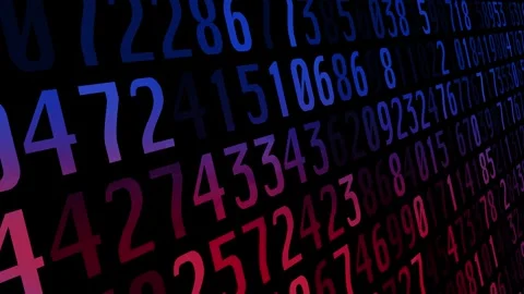Computational numbers exploring the dynamic nature of numerical code. Cipher Stock Footage 245878546
