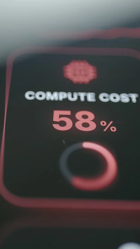 Compute Cost Allocation Metric At Fifty Eight Percent 4K 스톡 동영상 341345812