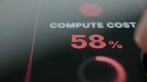Compute Cost Share Displayed As Fifty Eight Percent 4K Stock-Footage 341345254