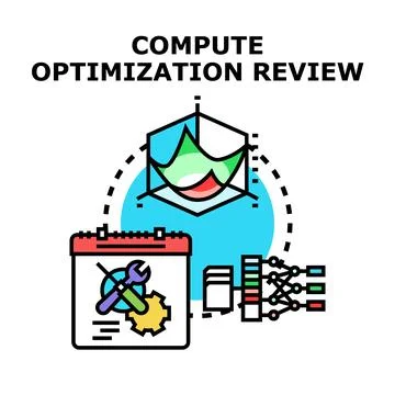 Compute optimization review analyzing data processing performance イラスト素材