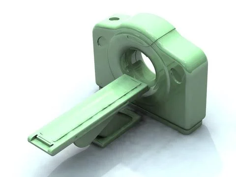 Computed axial tomography ct or cat scanner 3d render of a computed axial ... 스톡 사진