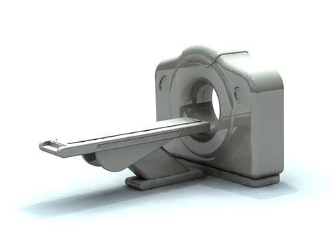 Computed axial tomography ct or cat scanner 3d render of a computed axial ... Stock Photos