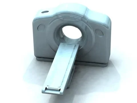 Computed axial tomography ct or cat scanner 3d render of a computed axial ... Foto stock