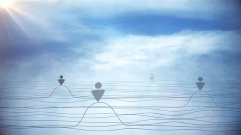 Computed Loop Technology graph Lines  Business presentation template Stock Footage 103084173