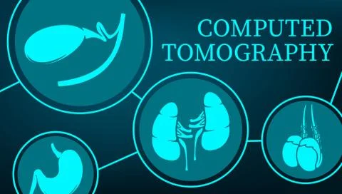 Computed tomography and MRI organs diagnostics Stock Illustration