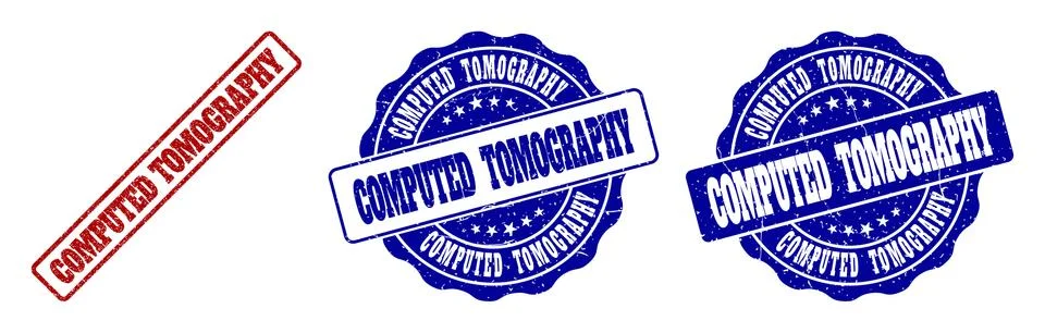 COMPUTED TOMOGRAPHY Scratched Stamp Seals Ilustración de archivo