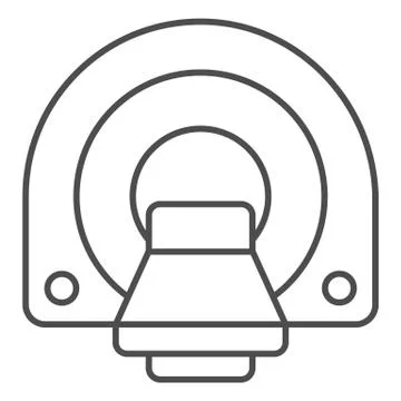 Computed tomography thin line icon, Medical tests concept, MRI diagnostic sign イラスト素材