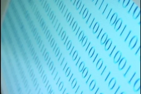 Computer 1's and 0's Stock Footage 297234