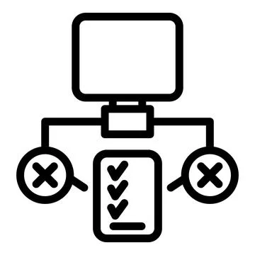 Computer 2fa icon outline vector. Factor password イラスト素材